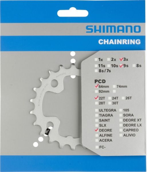Shimano Kettenblatt FCM510 22z silber